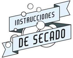Cartel de instrucciones de secado en Lavamat, lavandería autoservicio en Logroño